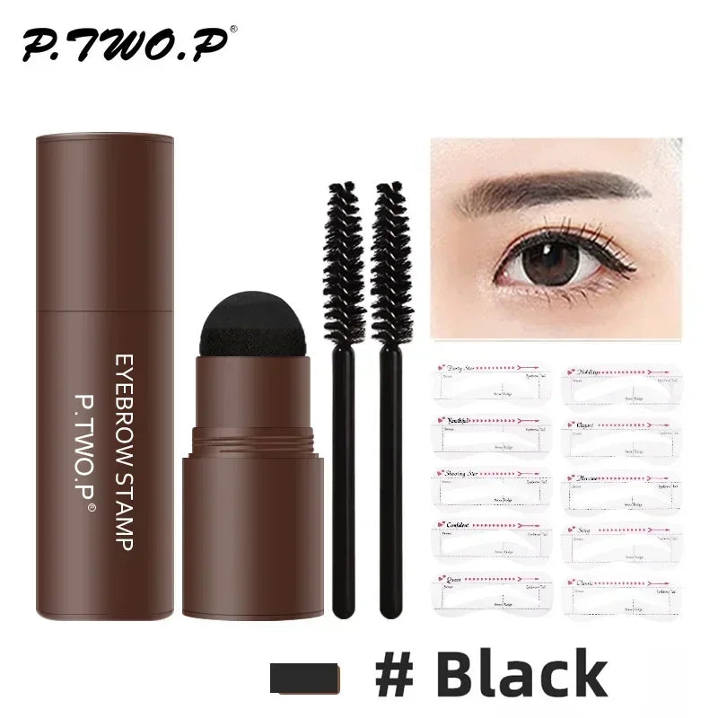 Complete Professional Eyebrow Powder Stamp Shaping Kit