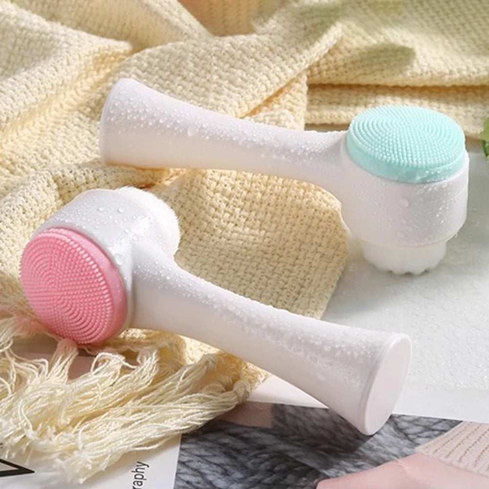 3D Double Side Face Washing Brush 