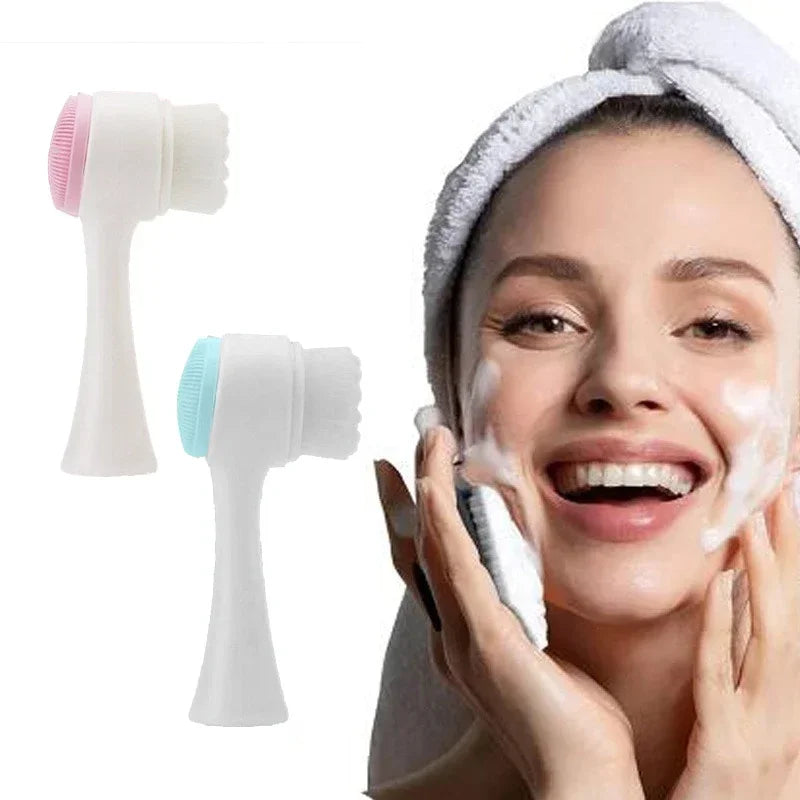 3D Double Side Face Washing Brush 