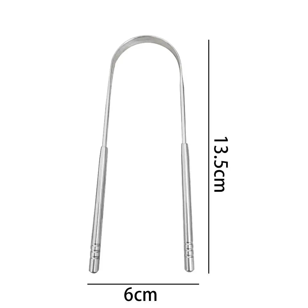 1Pcs Stainless Steel Tongue Scraper U-Shaped Metal 