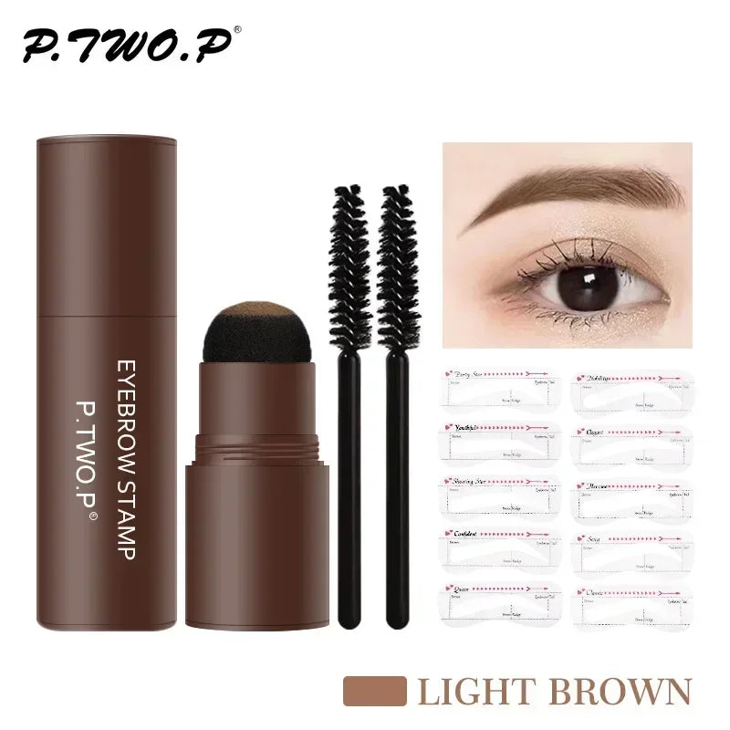 Complete Professional Eyebrow Powder Stamp Shaping Kit