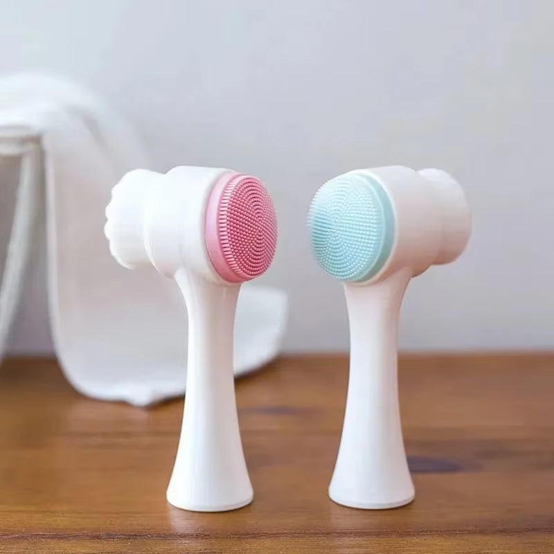 3D Double Side Face Washing Brush 